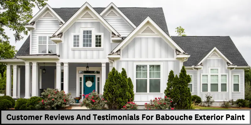 customer reviews and testimonials for babouche exterior paint