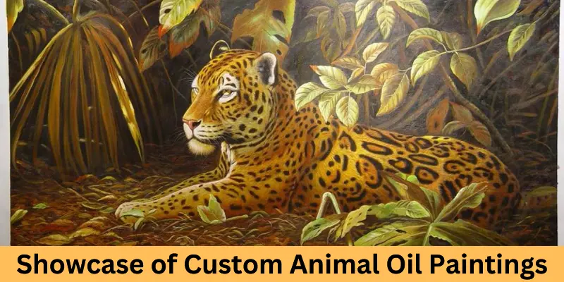 showcase of custom animal oil paintings 